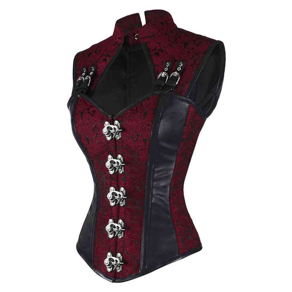 Attitude Corsets - Avalárion survêtement corset - Rouge/Noir